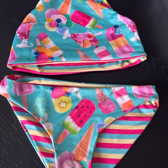 Monsoon Girls Reversible Bikini Size 12 - Picture 4 of 6